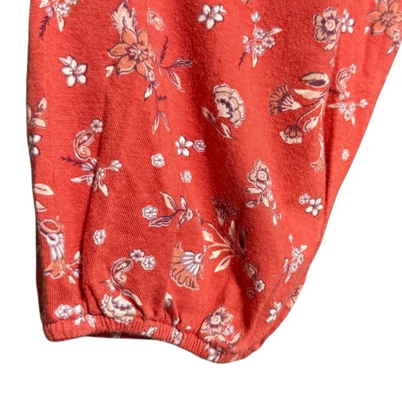 LUCKY BRAND Square Neckline Boho Floral Print Long Sleeve Puff Shoulder Blouse - Picture 6 of 10